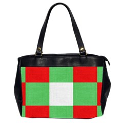 Fabric Christmas Colors Bright Office Handbags (2 Sides)  by Nexatart