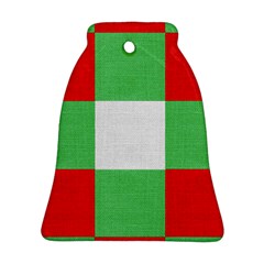 Fabric Christmas Colors Bright Bell Ornament (two Sides) by Nexatart