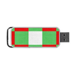 Fabric Christmas Colors Bright Portable Usb Flash (one Side) by Nexatart