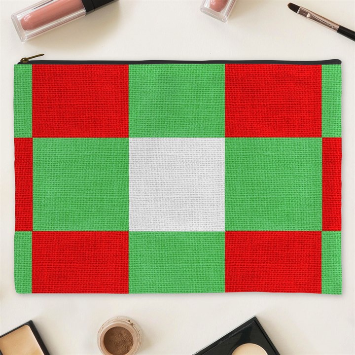 Fabric Christmas Colors Bright Cosmetic Bag (XXXL) 