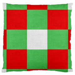 Fabric Christmas Colors Bright Standard Flano Cushion Case (two Sides) by Nexatart