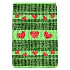 Fabric Christmas Hearts Texture Flap Covers (l)  by Nexatart