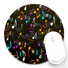 Fabric Cloth Textile Clothing Round Mousepads by Nexatart