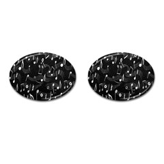 Fabric Cloth Textile Clothing Cufflinks (oval) by Nexatart