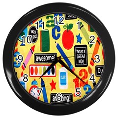 Fabric Cloth Textile Clothing Wall Clocks (black) by Nexatart