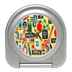 Fabric Cloth Textile Clothing Travel Alarm Clocks by Nexatart