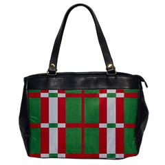 Fabric Green Grey Red Pattern Office Handbags