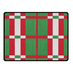 Fabric Green Grey Red Pattern Fleece Blanket (small) by Nexatart