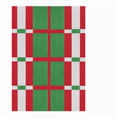 Fabric Green Grey Red Pattern Large Garden Flag (two Sides) by Nexatart