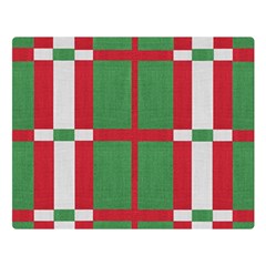 Fabric Green Grey Red Pattern Double Sided Flano Blanket (large)  by Nexatart