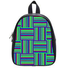 Fabric Pattern Design Cloth Stripe School Bags (small) 