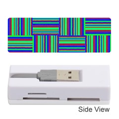 Fabric Pattern Design Cloth Stripe Memory Card Reader (stick)  by Nexatart