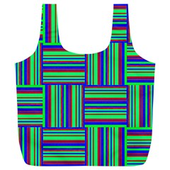 Fabric Pattern Design Cloth Stripe Full Print Recycle Bags (l)  by Nexatart