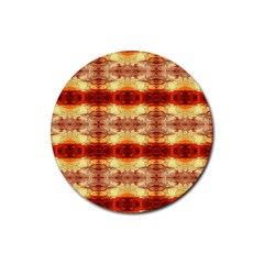 Fabric Design Pattern Color Rubber Round Coaster (4 Pack)  by Nexatart