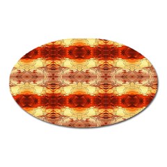 Fabric Design Pattern Color Oval Magnet by Nexatart