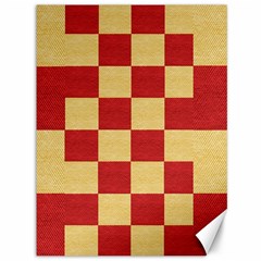 Fabric Geometric Red Gold Block Canvas 36  X 48   by Nexatart