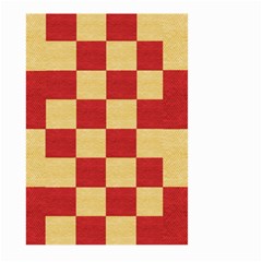 Fabric Geometric Red Gold Block Large Garden Flag (two Sides) by Nexatart