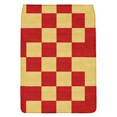 Fabric Geometric Red Gold Block Flap Covers (s)  by Nexatart