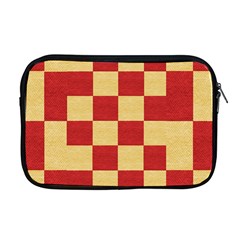 Fabric Geometric Red Gold Block Apple Macbook Pro 17  Zipper Case