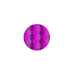 Fabric Textile Design Purple Pink 1  Mini Magnets