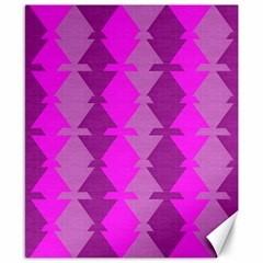 Fabric Textile Design Purple Pink Canvas 8  X 10  by Nexatart