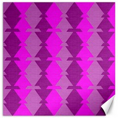 Fabric Textile Design Purple Pink Canvas 12  X 12   by Nexatart