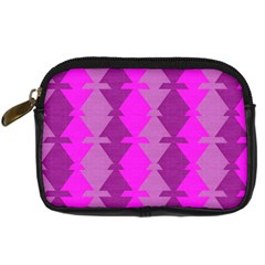 Fabric Textile Design Purple Pink Digital Camera Cases by Nexatart