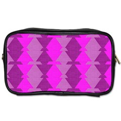 Fabric Textile Design Purple Pink Toiletries Bags 2-side by Nexatart