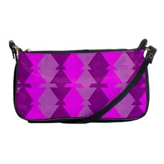 Fabric Textile Design Purple Pink Shoulder Clutch Bags