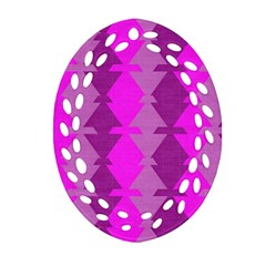 Fabric Textile Design Purple Pink Ornament (oval Filigree) by Nexatart