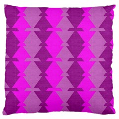 Fabric Textile Design Purple Pink Large Cushion Case (two Sides) by Nexatart