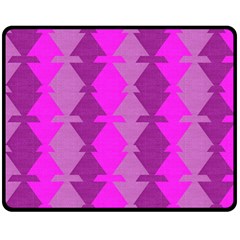 Fabric Textile Design Purple Pink Double Sided Fleece Blanket (medium)  by Nexatart