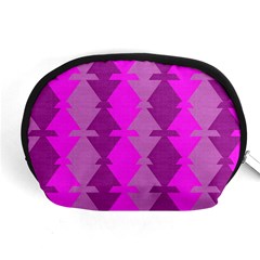 Fabric Textile Design Purple Pink Accessory Pouches (medium)  by Nexatart