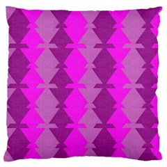 Fabric Textile Design Purple Pink Large Flano Cushion Case (two Sides) by Nexatart