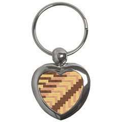 Fabric Textile Tiered Fashion Key Chains (heart)  by Nexatart