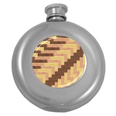 Fabric Textile Tiered Fashion Round Hip Flask (5 Oz) by Nexatart