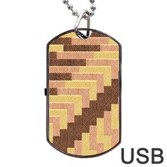 Fabric Textile Tiered Fashion Dog Tag Usb Flash (one Side)