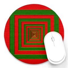 Fabric Texture 3d Geometric Vortex Round Mousepads by Nexatart