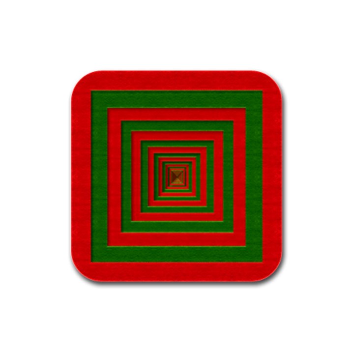 Fabric Texture 3d Geometric Vortex Rubber Square Coaster (4 pack) 