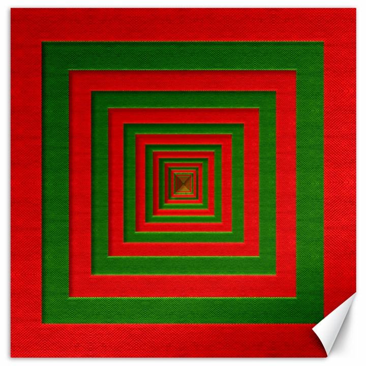 Fabric Texture 3d Geometric Vortex Canvas 20  x 20  