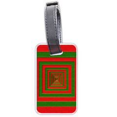 Fabric Texture 3d Geometric Vortex Luggage Tags (one Side)  by Nexatart