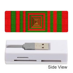 Fabric Texture 3d Geometric Vortex Memory Card Reader (stick)  by Nexatart