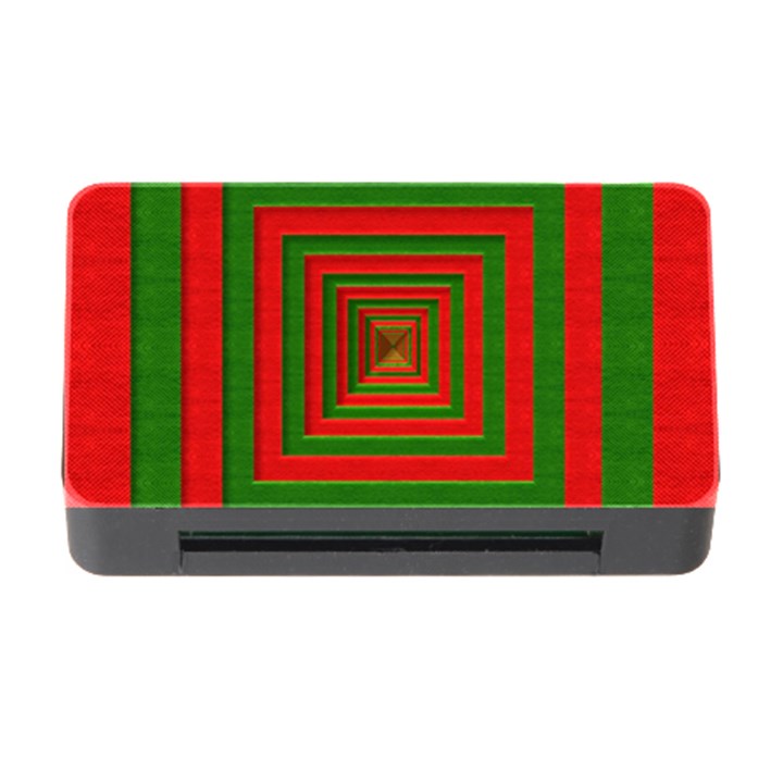 Fabric Texture 3d Geometric Vortex Memory Card Reader with CF