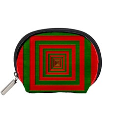 Fabric Texture 3d Geometric Vortex Accessory Pouches (small)  by Nexatart