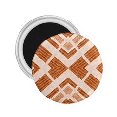 Fabric Textile Tan Beige Geometric 2 25  Magnets