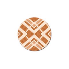 Fabric Textile Tan Beige Geometric Golf Ball Marker (4 Pack) by Nexatart