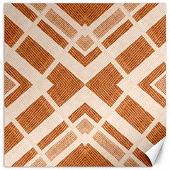 Fabric Textile Tan Beige Geometric Canvas 12  X 12   by Nexatart