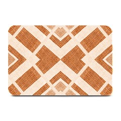 Fabric Textile Tan Beige Geometric Plate Mats by Nexatart