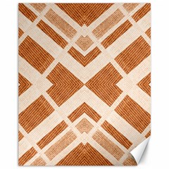 Fabric Textile Tan Beige Geometric Canvas 11  X 14   by Nexatart