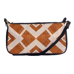 Fabric Textile Tan Beige Geometric Shoulder Clutch Bags